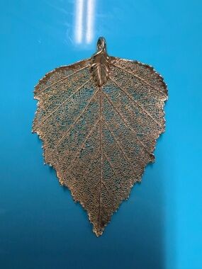 Gold Plated Leaf Pendant Charm